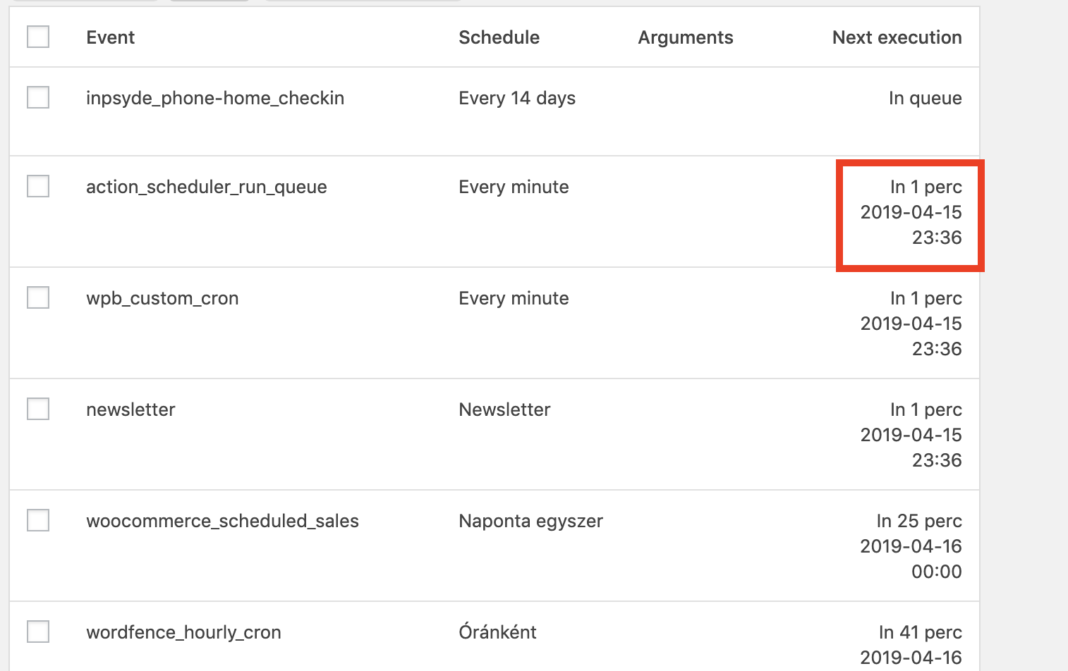 Cron job programmato - se wp-cron.php funziona correttamente