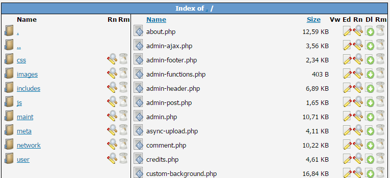 carpeta de archivos de WordPress mostrando sitemap.xml