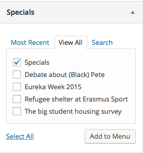 aggiungi archivio tipo di post personalizzato al menu