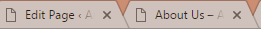 Esempio di titolo nella scheda del browser con nome pagina e sito