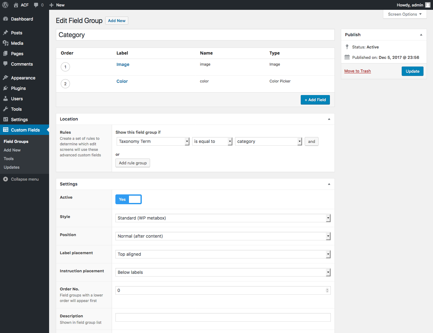 agregar imagen a taxonomía en WordPress