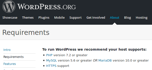 Verifica requisiti WordPress