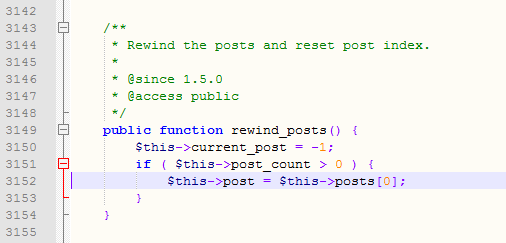 Screenshot della funzione PHP che mostra l'errore undefined offset