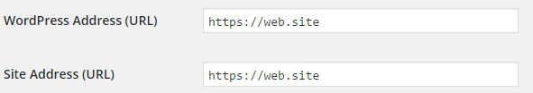 Actualizando tu URL de inicio y sitio