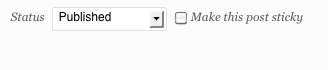 Opțiunea de postare sticky în WordPress