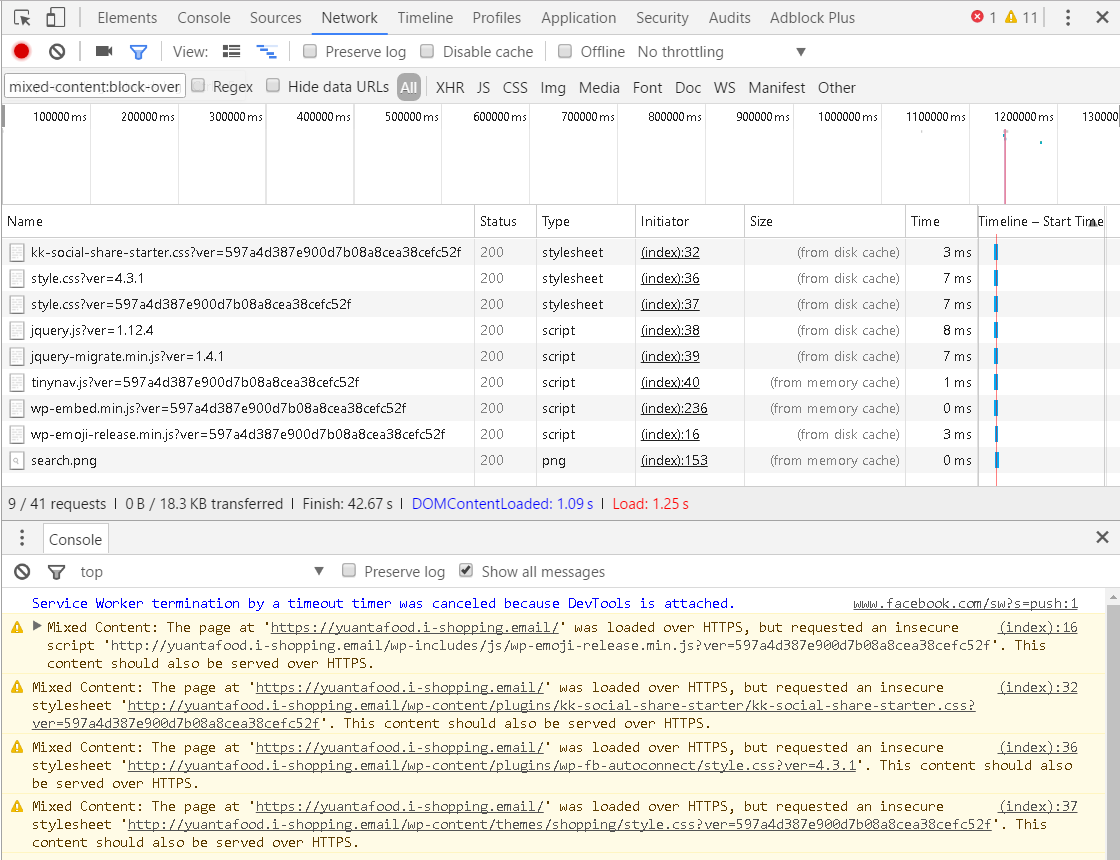 hojas de estilo/scripts/imágenes no servidas mediante HTTPS