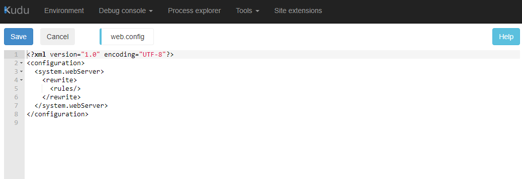 Виновник! Пустой файл web.config