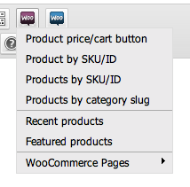 Editor Shortcode WooCommerce